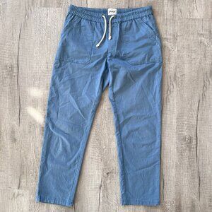 Pact Organic Cotton Daily Twill Pants Womens Medium Pull On Drawstring  Blue